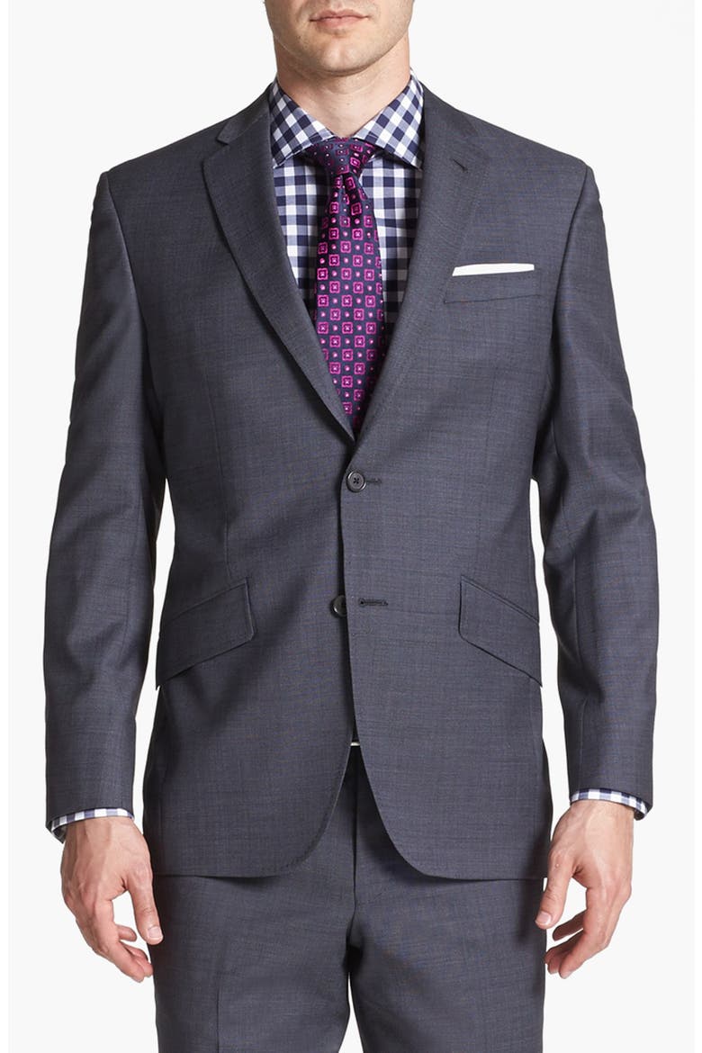 Jones Trim Fit Wool Suit, Alternate, color, CHARCOAL