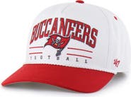'47 Men's '47 White/Red Tampa Bay Buccaneers Roscoe Two-Toned Hitch Adjustable Hat