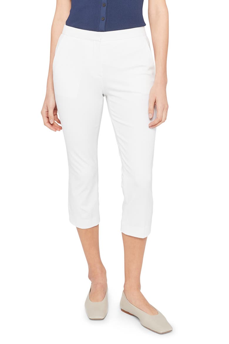 Easy Cotton Blend Capri Pants, Main, color, WHITE