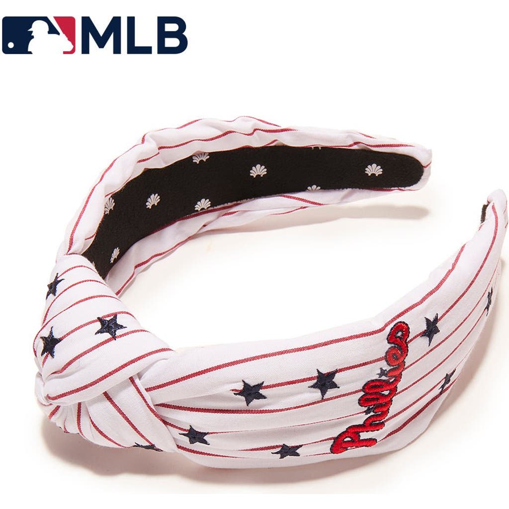 Lele Sadoughi Mlb Philadelphia Phillies Embroidered Headband In Pink