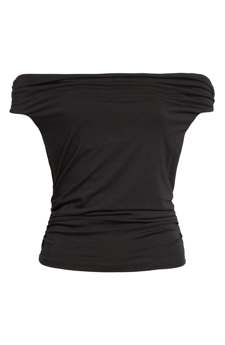 Veronica Beard Delanna One-Shoulder Jersey Top, Alternate, color, Black