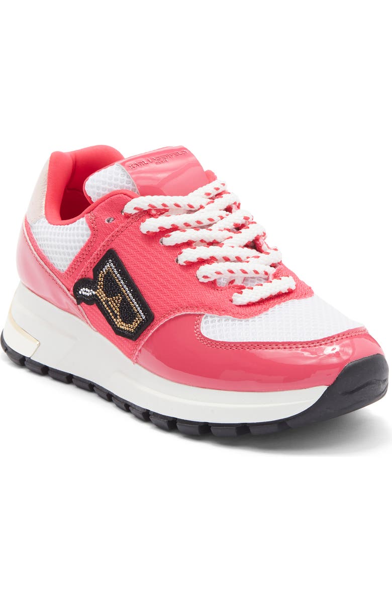 KARL LAGERFELD PARIS Mayu Sneaker, Main, color, White/ Teaberry