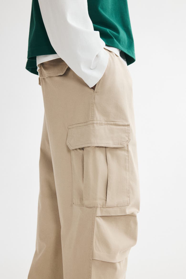 Loose-fit Cargo Pants, Alternate, color, Light beige