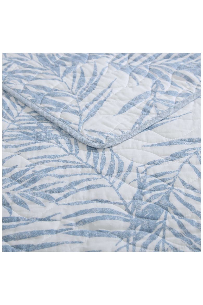 Palmday Cotton Quilt & Sham Set, Alternate, color, BLUE CANAL