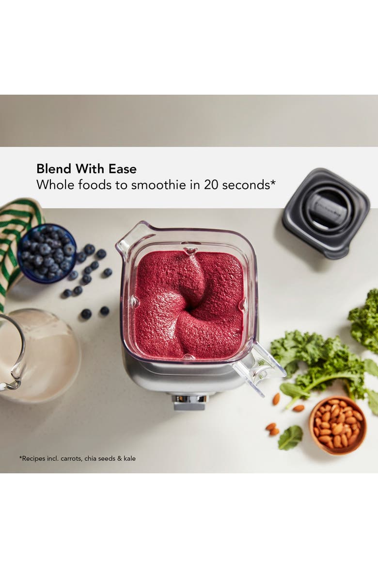 K400 Variable Speed Blender with Tamper, Alternate, color, Contour Silver