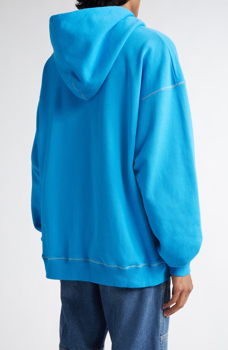 Martine Rose Classic Box Logo Cotton Hoodie, Alternate, color, 