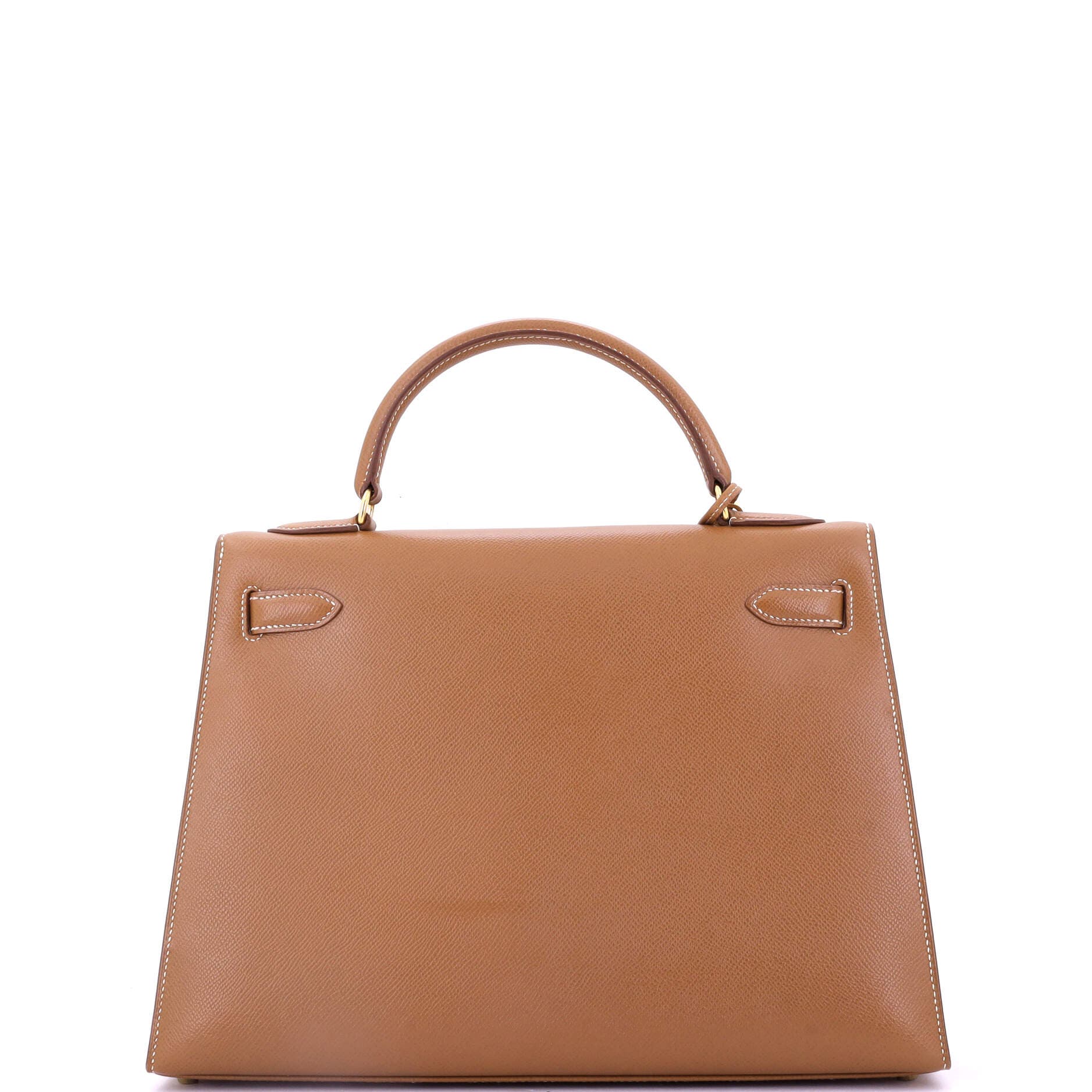 Pre-Owned Hermes Kelly Handbag Brown Courchevel with Gold Hardware 32, Alternate, color, 