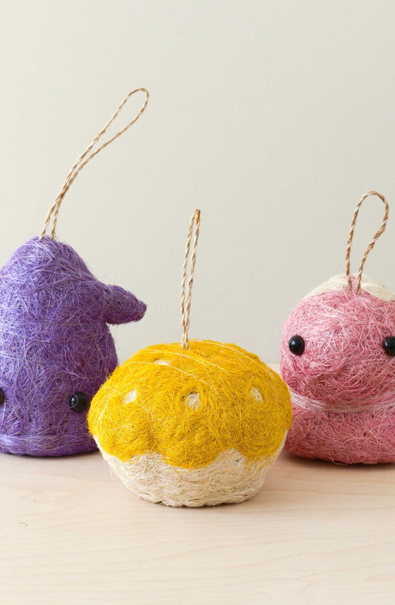 LIKHA Coco Coir Hanging Planter for Air Plants, Alternate, color, Purple