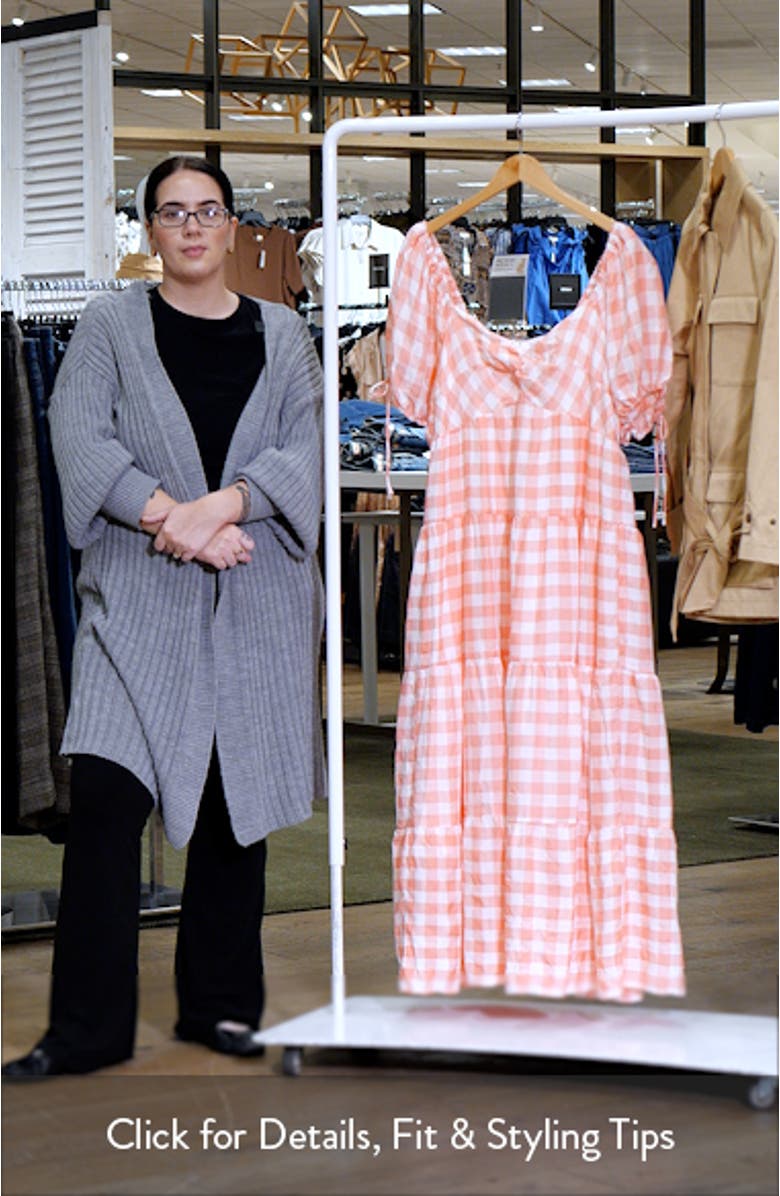 Knotted Gingham Maxi Dress, sales video thumbnail