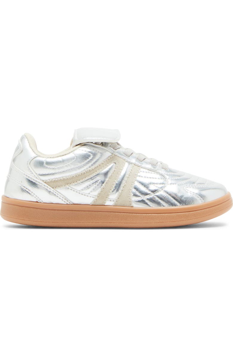 Steve Madden Kids' Kicker Metallic Sneaker, Alternate, color, Silver