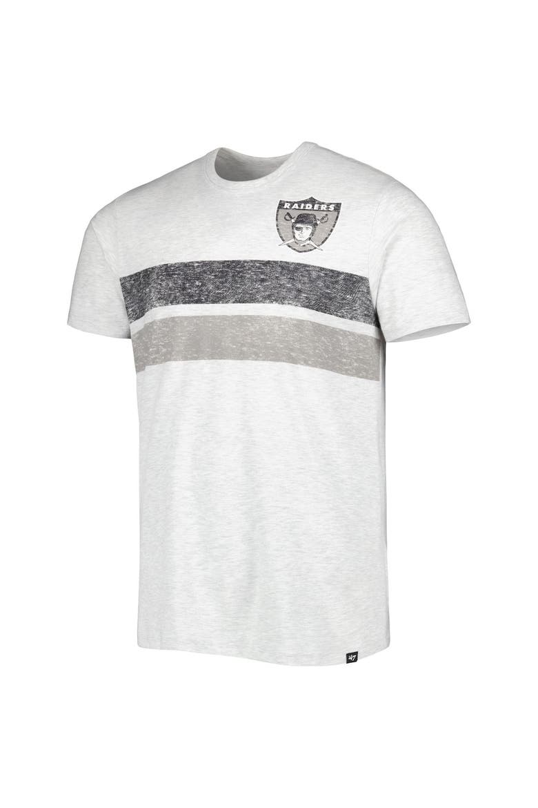 Men's '47 Heathered Gray Las Vegas Raiders Franklin Bars Bond T-Shirt, Alternate, color, Gray
