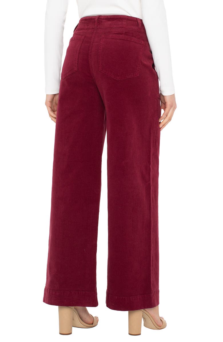 Liverpool Los Angeles Utility Pocket Wide Leg Pants, Alternate, color, Cabernet Red