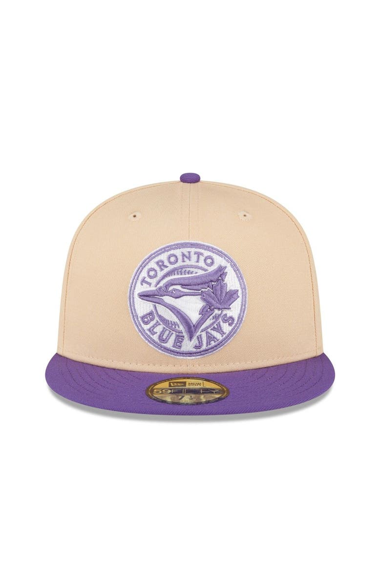 New Era Men's New Era Peach/Purple Toronto Blue Jays 40th Season Side Patch 59FIFTY Fitted Hat, Alternate, color, 