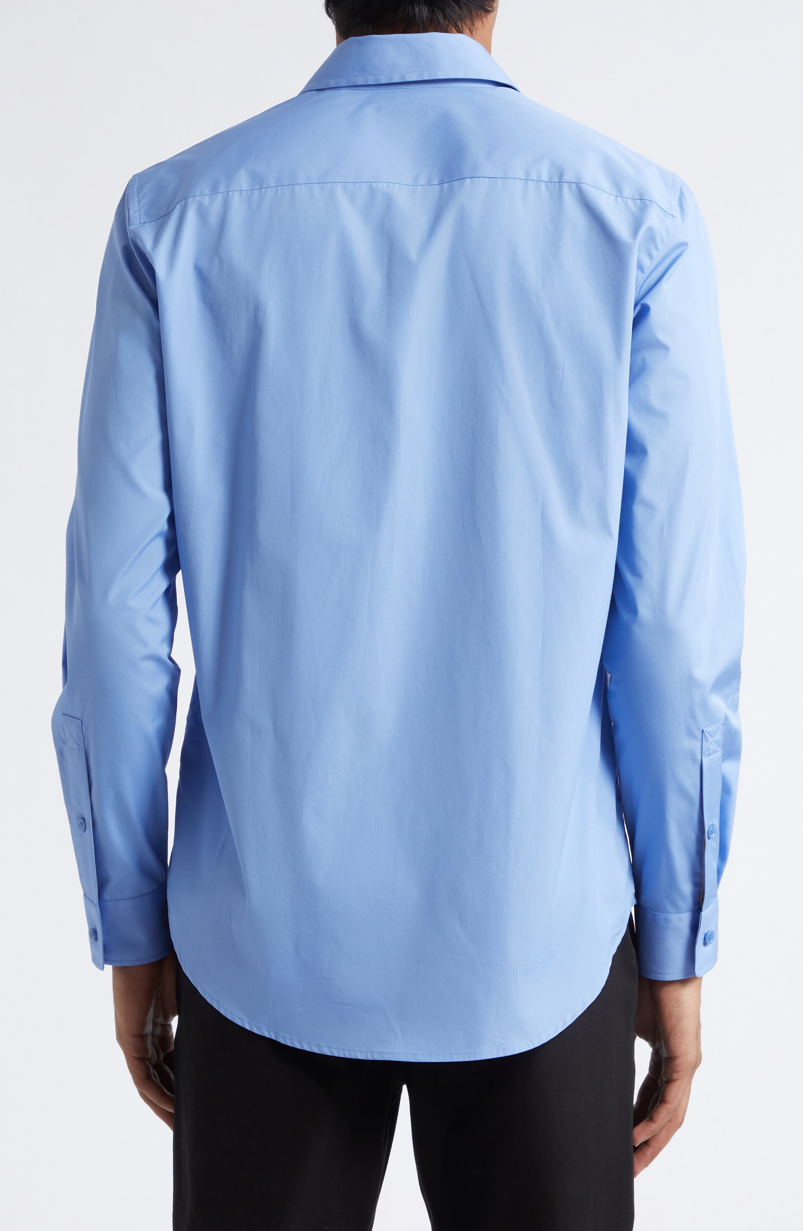 Sam Equestrian Knight Design Cotton Poplin Button-Up Shirt - image 2