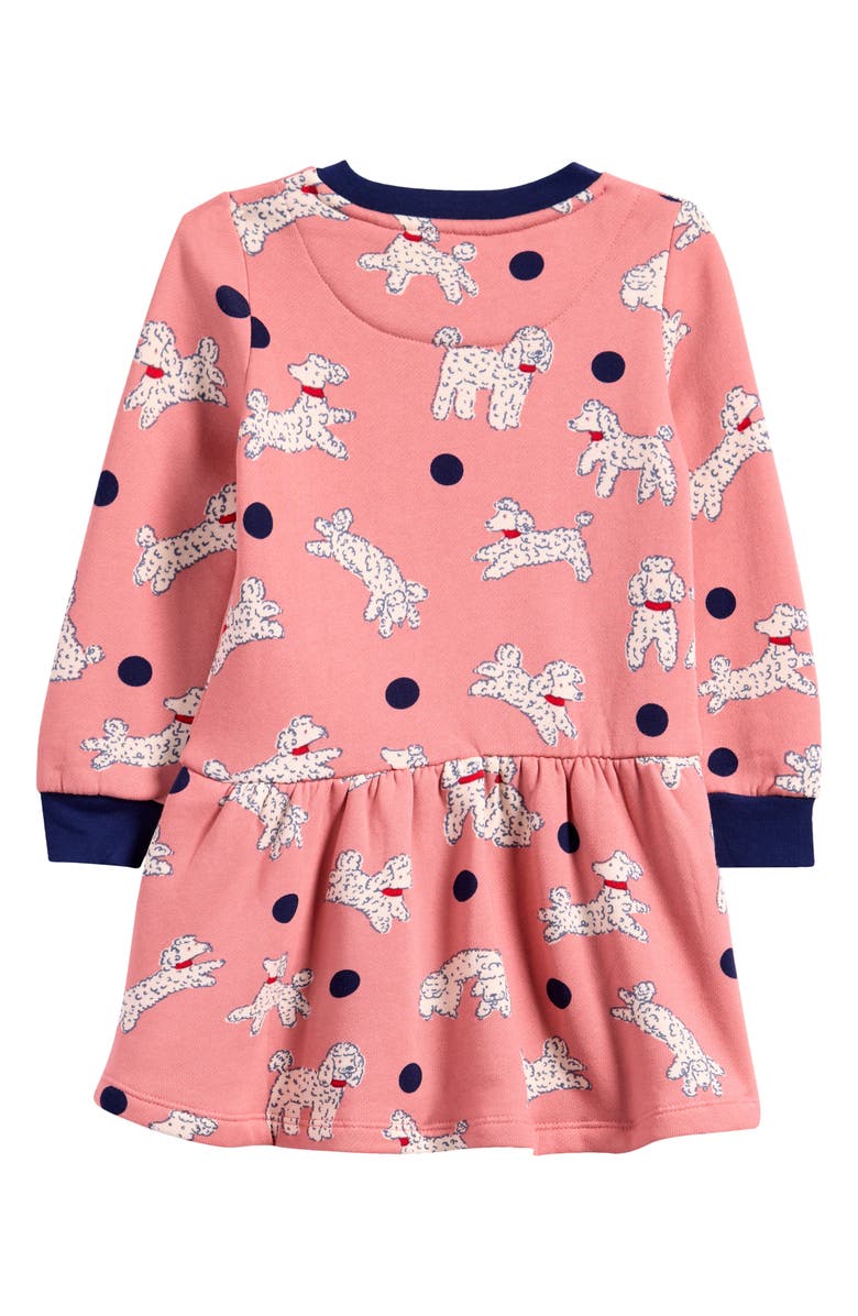 Mini Boden Kids' Poodle Print Long Sleeve Sweatshirt Dress, Alternate, color,
