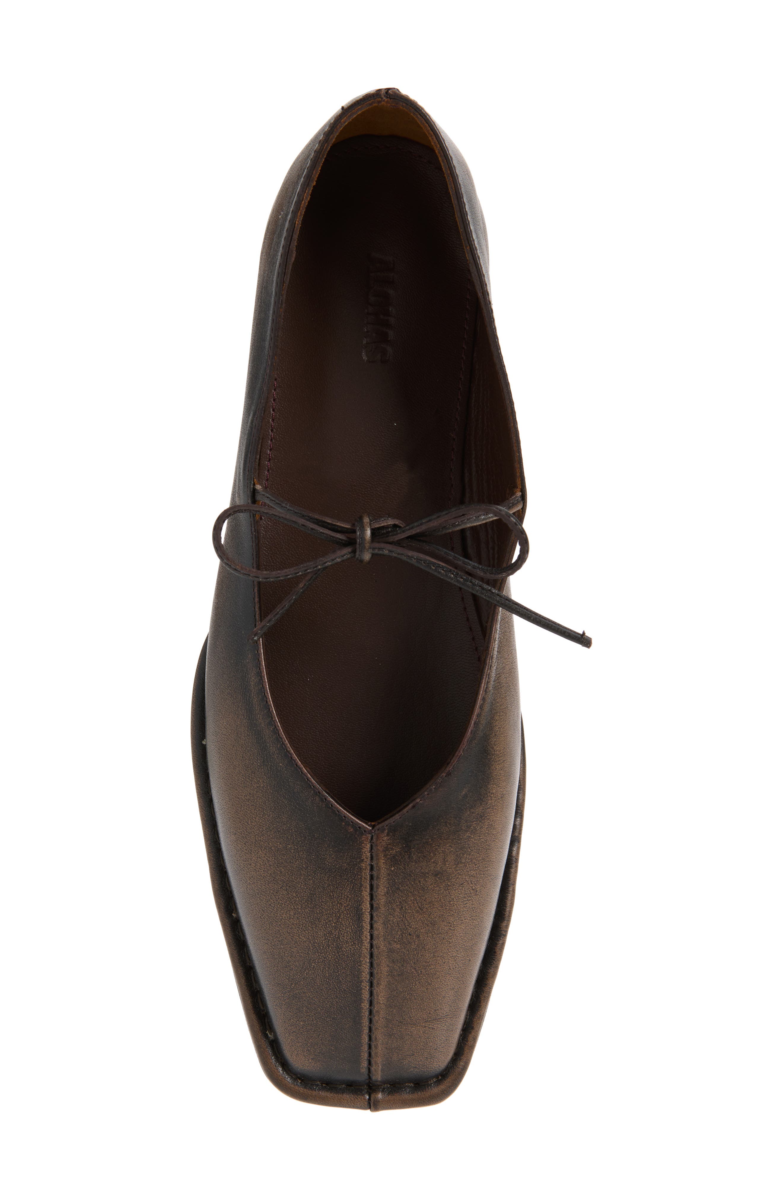 Sway Square Toe Ballet Flat, Alternate, color, VINTAGE EFFECT BROWN