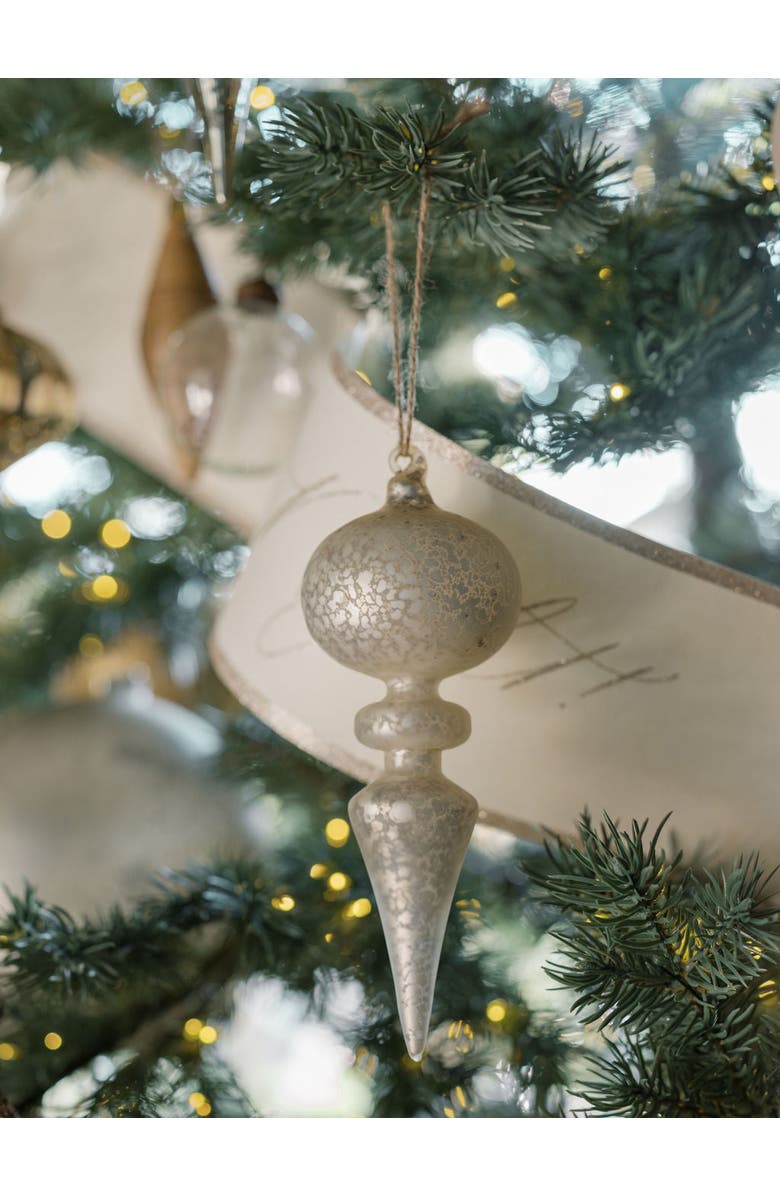 CG Hunter Assorted Neutral Palette Glass Finial Ornament, Alternate, color, Crème