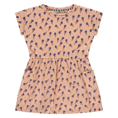 Allover Floral Cap Sleeve Dress