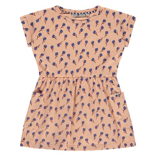 Stains and Stories by Babyface Allover Floral Cap Sleeve Dress in Salmon  product