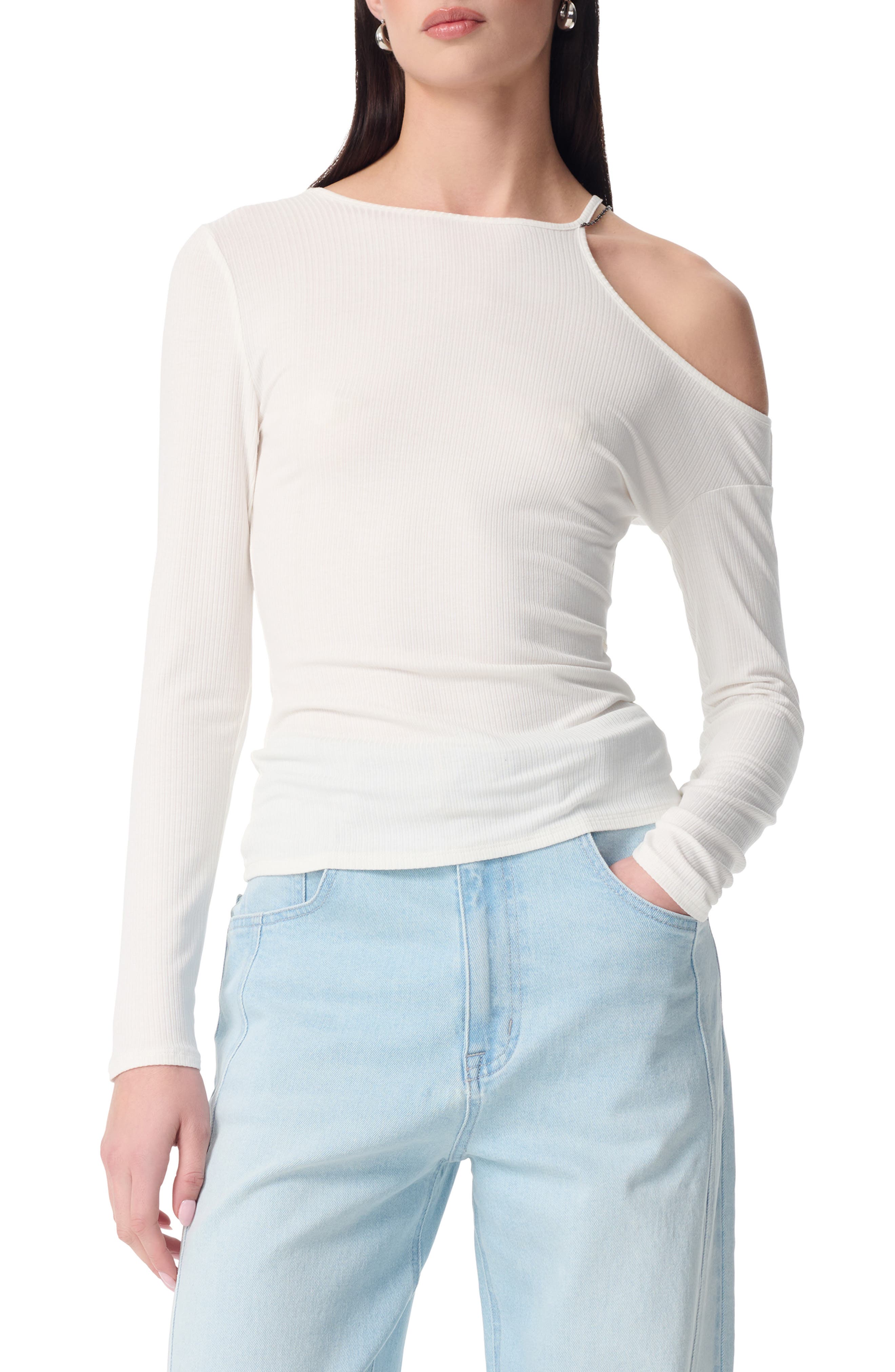 Charlie Cold Shoulder Cutout Long Sleeve Top - image 3