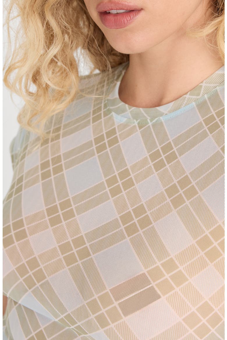 The Mesh Baby Tee, Alternate, color, SUMMER PLAID HONEY
