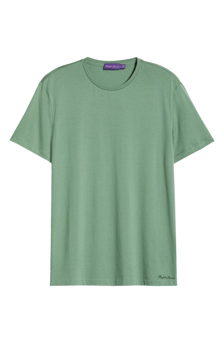 Ralph Lauren Purple Label Luxury Lisle Logo Embroidered Cotton T-Shirt, Alternate, color,