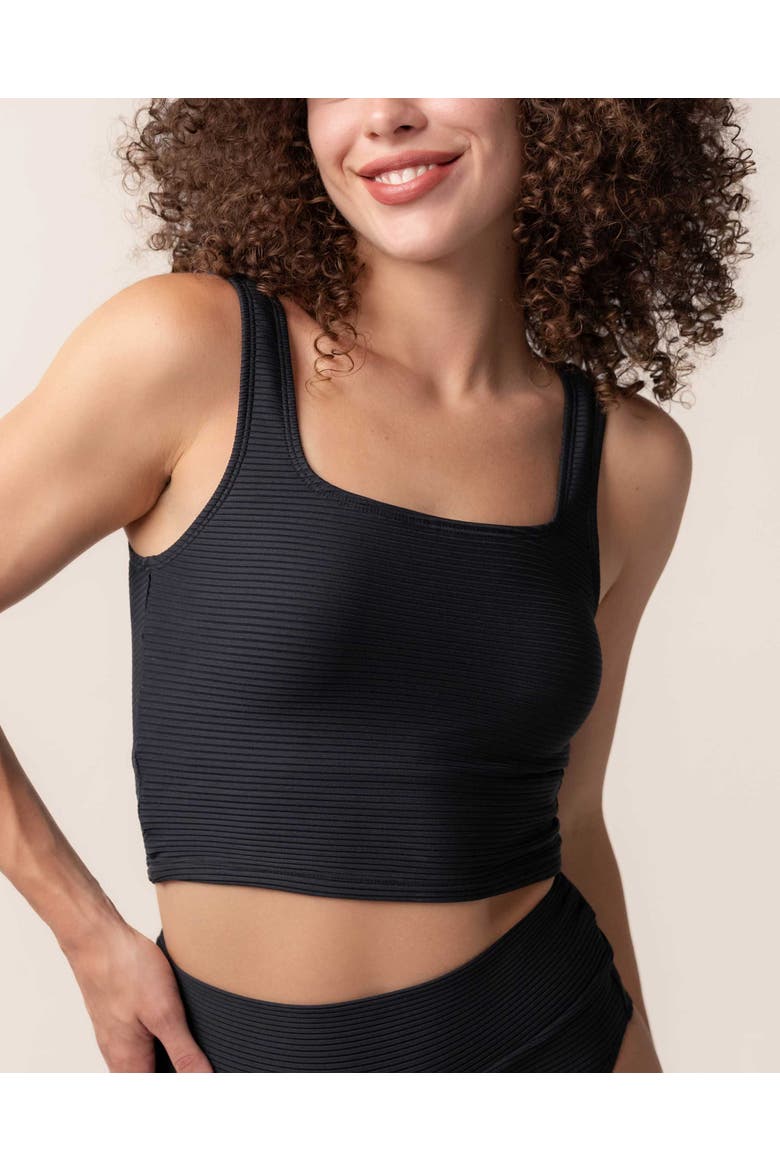 Flat Rib Core Midkini, Main, color, Black