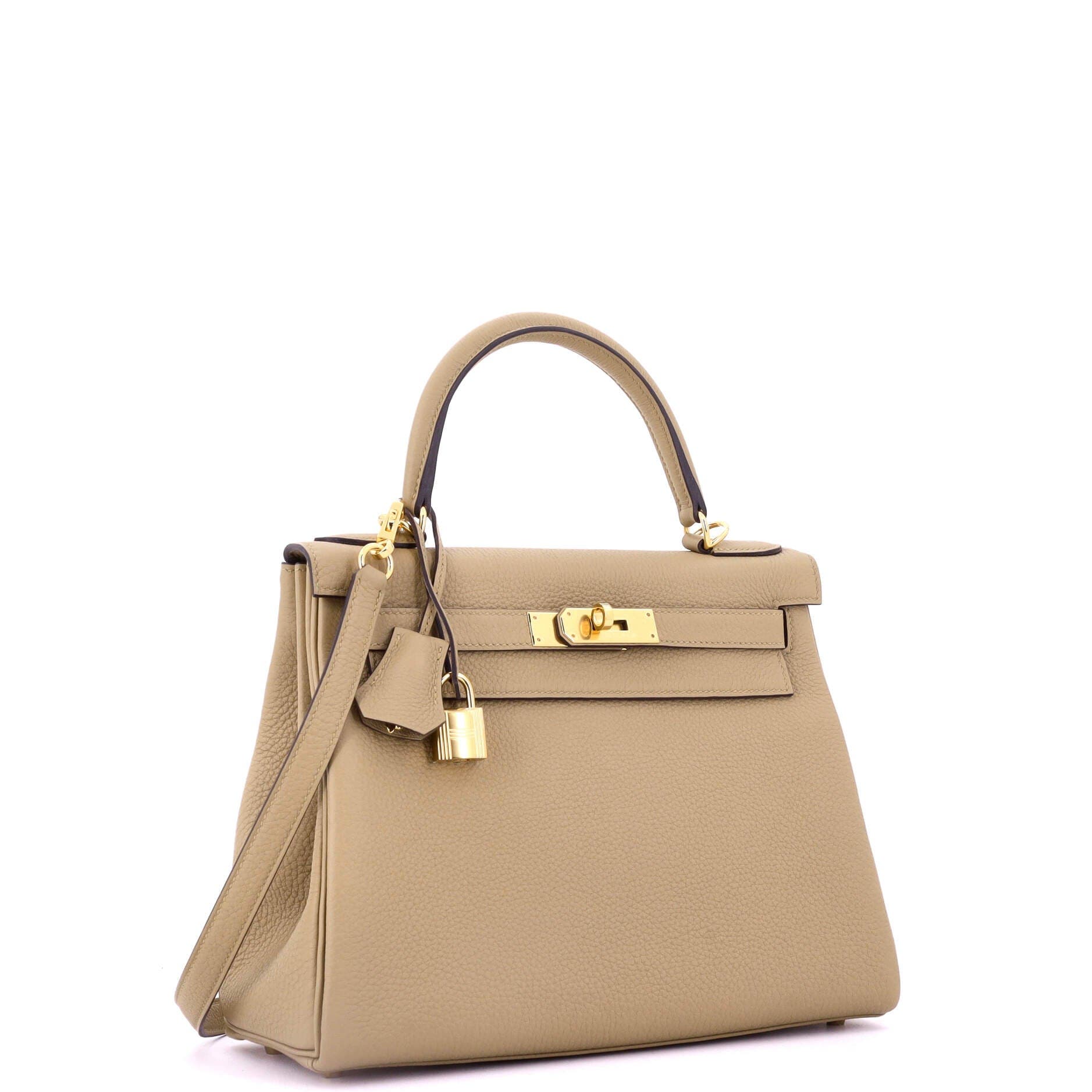 Pre-Owned Hermes Kelly Handbag Light Togo with Gold Hardware 28, Alternate, color, 