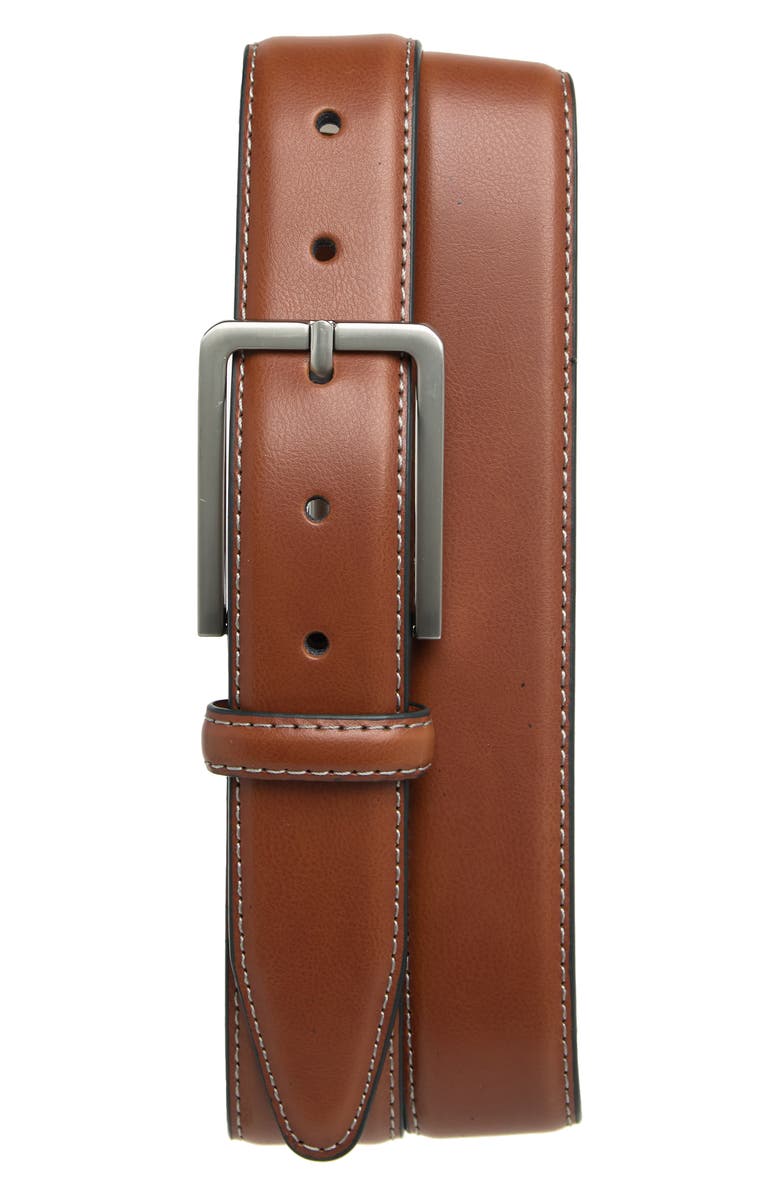 Duchamp Casual Buckle Belt, Main, color, Cognac