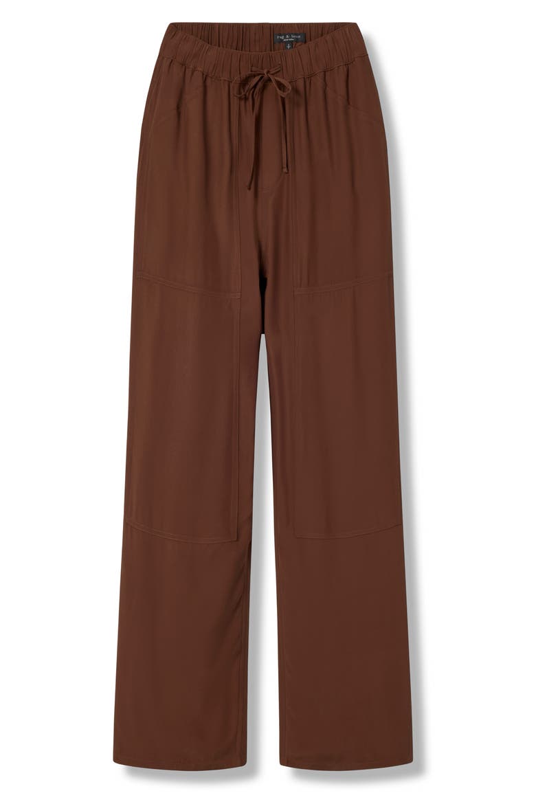 Atlas Satin Wide Leg Pants, Alternate, color, CHOCOLATE