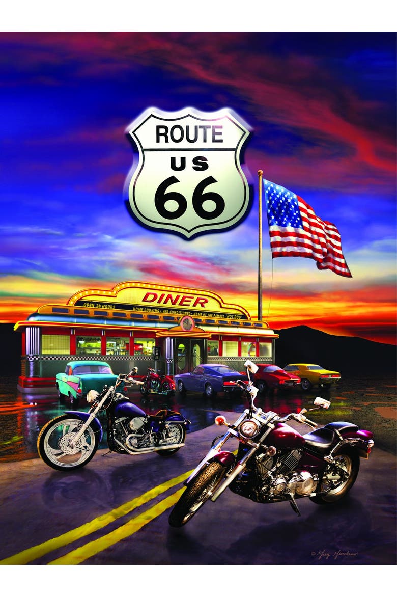 Route 66 Diner 1000 piece Jigsaw Puzzle for Adults, Alternate, color, Multicolor