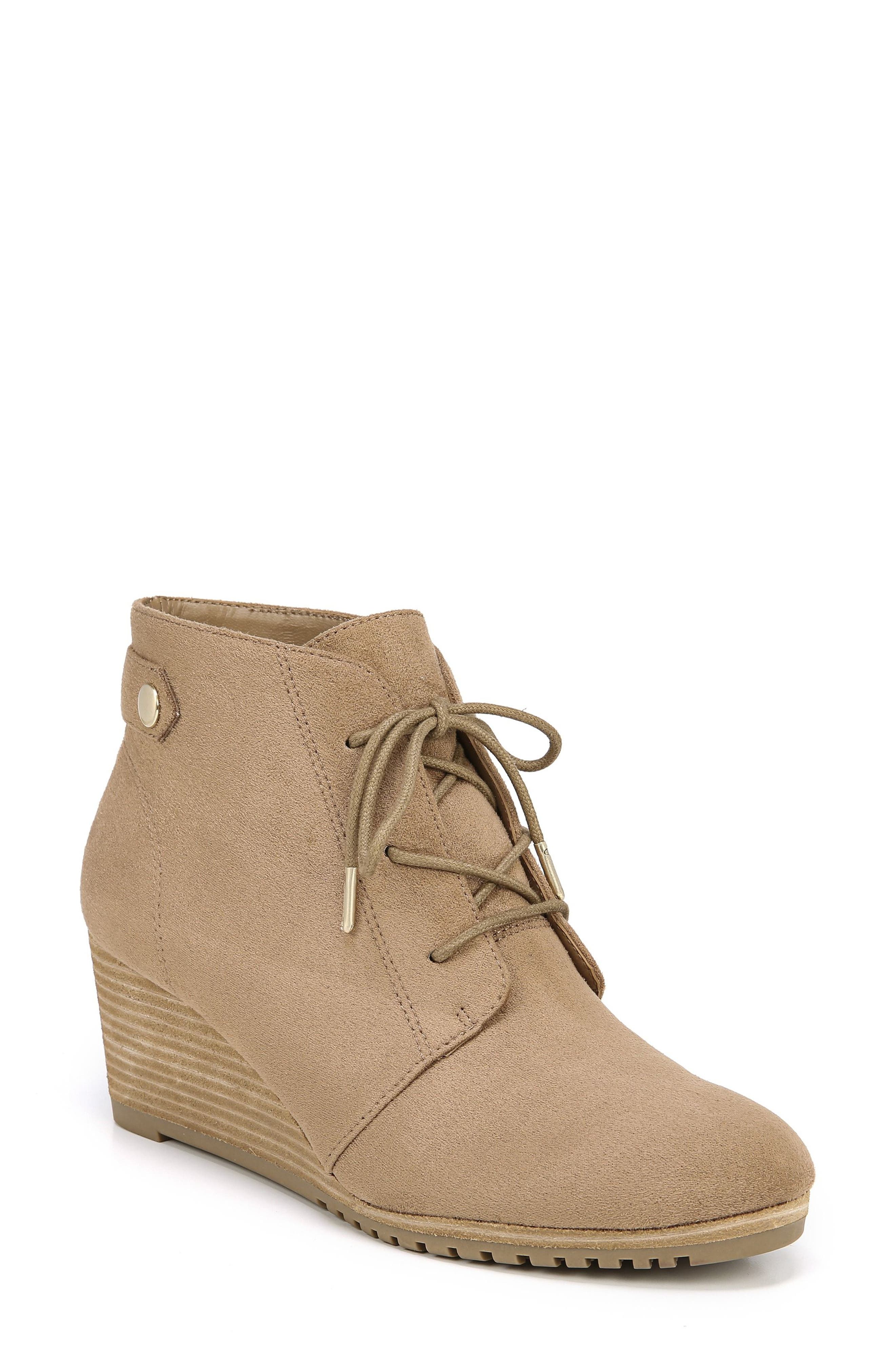 Conquer Wedge Bootie, Main, color, BROWN FABRIC