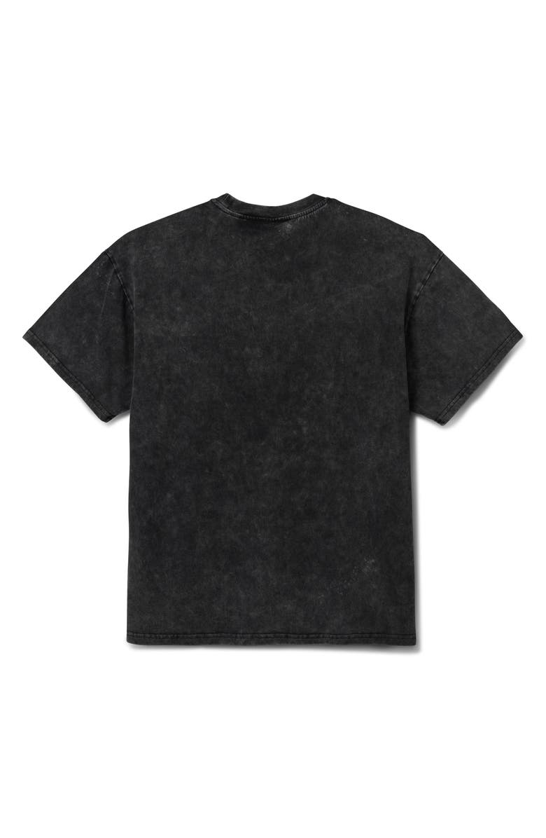 Maui & Sons Shark Teeth Mineral Wash Cotton Graphic T-Shirt, Alternate, color, Black