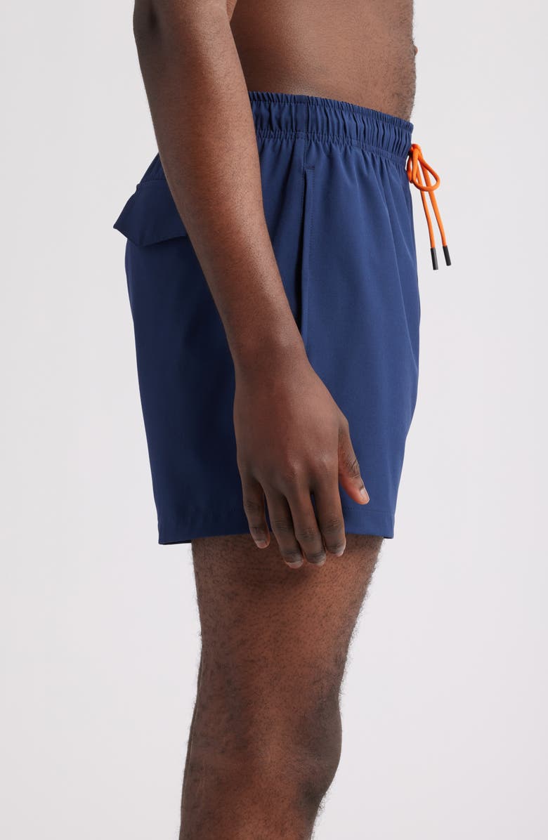 BOSS Tio Swim Trunks, Alternate, color, Navy