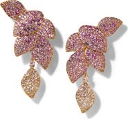 Nadri Starlet Leaf Linear Earrings