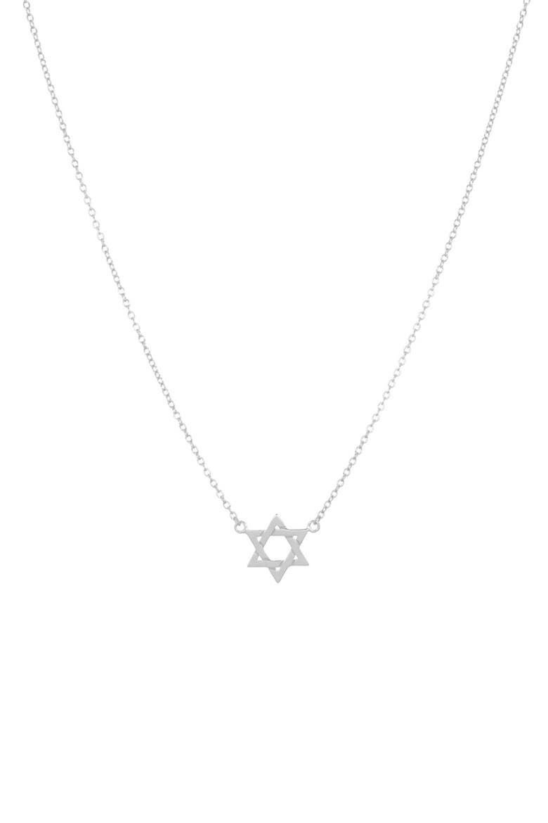 Star of David Pendant Necklace, Main, color, STERLING SILVER