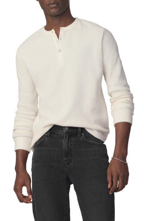 Long Sleeve Waffle Henley T-Shirt