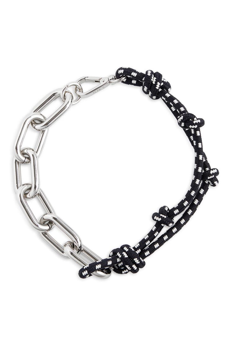 Rope & Chain Necklace, Main, color, BLUE WHITE