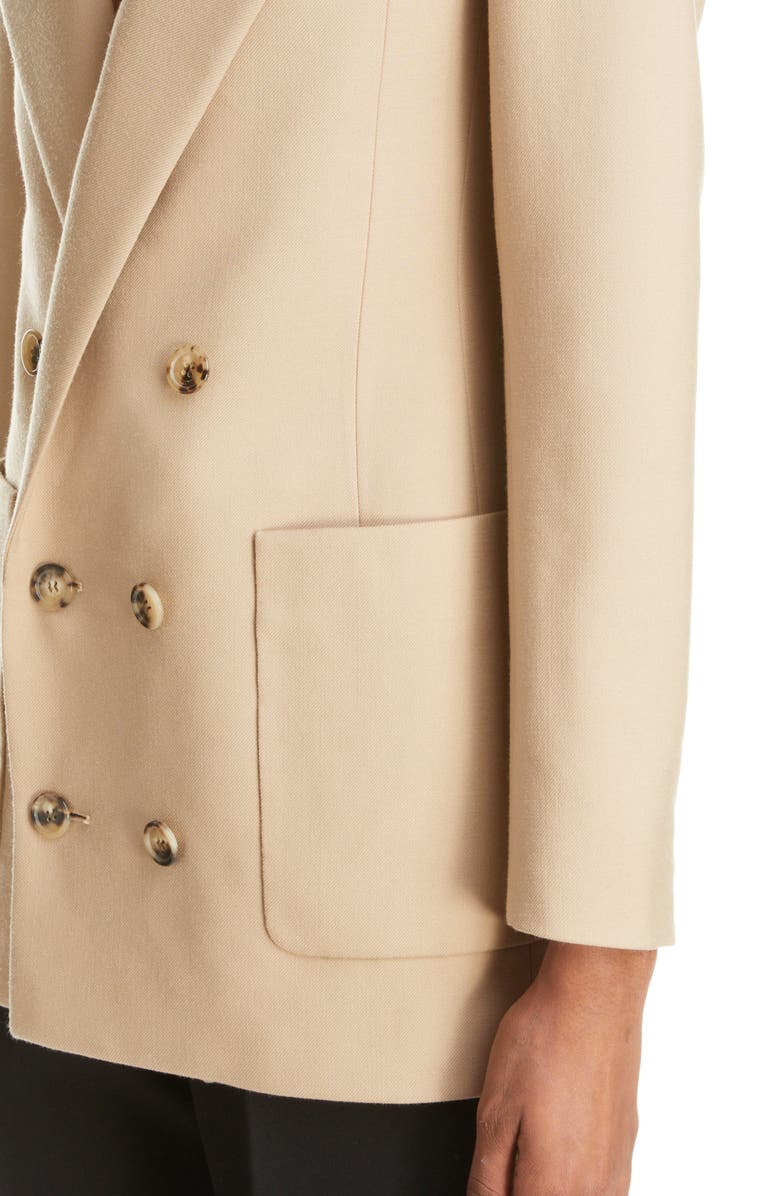 Saint Laurent Double Breasted Wool Jacket, Alternate, color, 