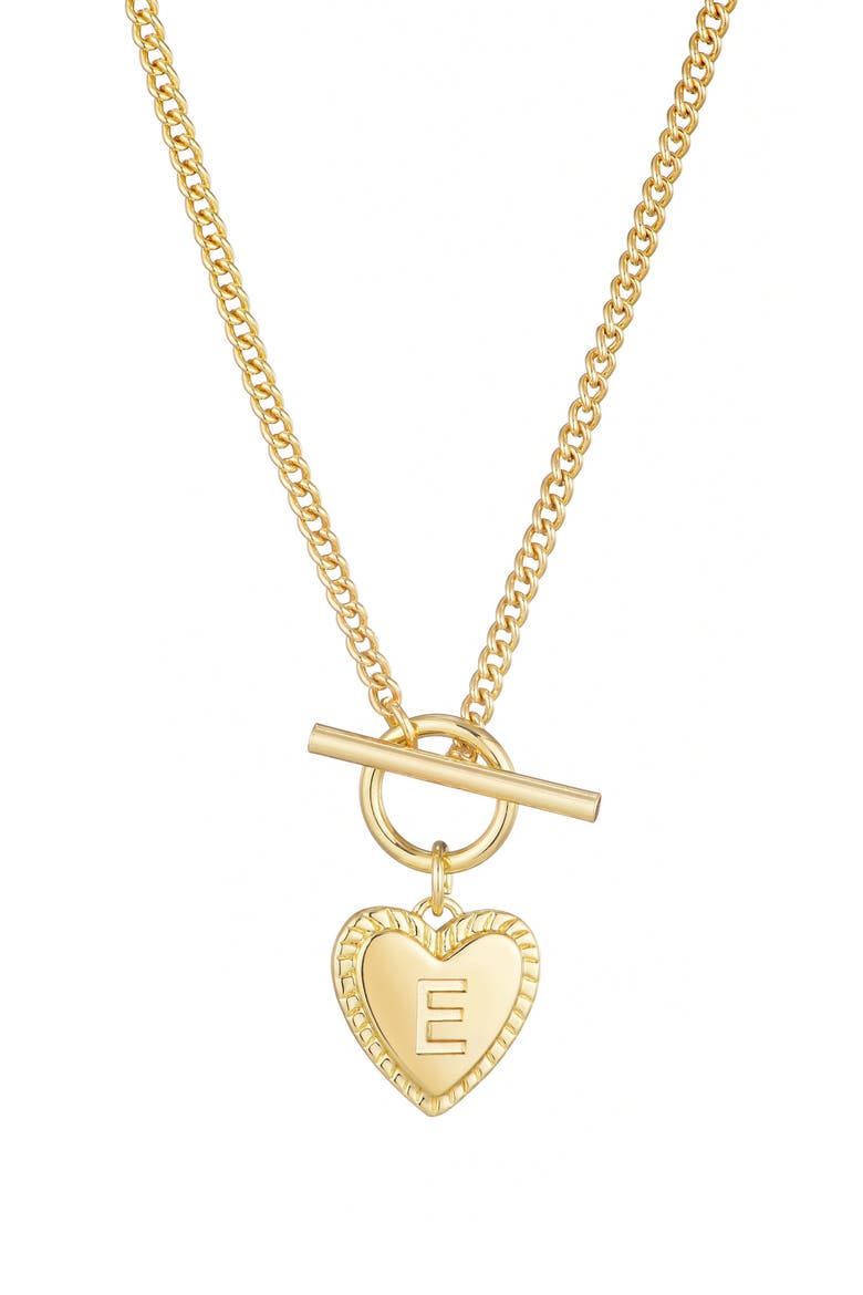 Initial Heart Toggle Necklace, Main, color, GOLD-E
