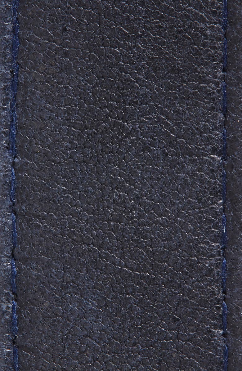 Raina Harvey Horse Clasp Leather Belt, Alternate, color, Navy