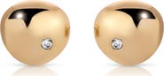 Ettika Polished Pebble Cubic Zirconia Stud Earrings