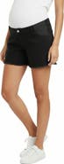 MOTHERHOOD MATERNITY Under the Belly Cut Off Denim Maternity Short