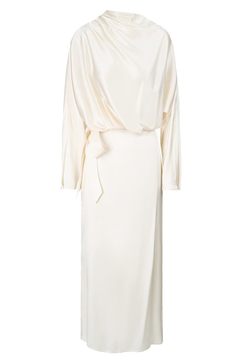 Phoebe Stretch Silk Dress, Main, color, IVORY