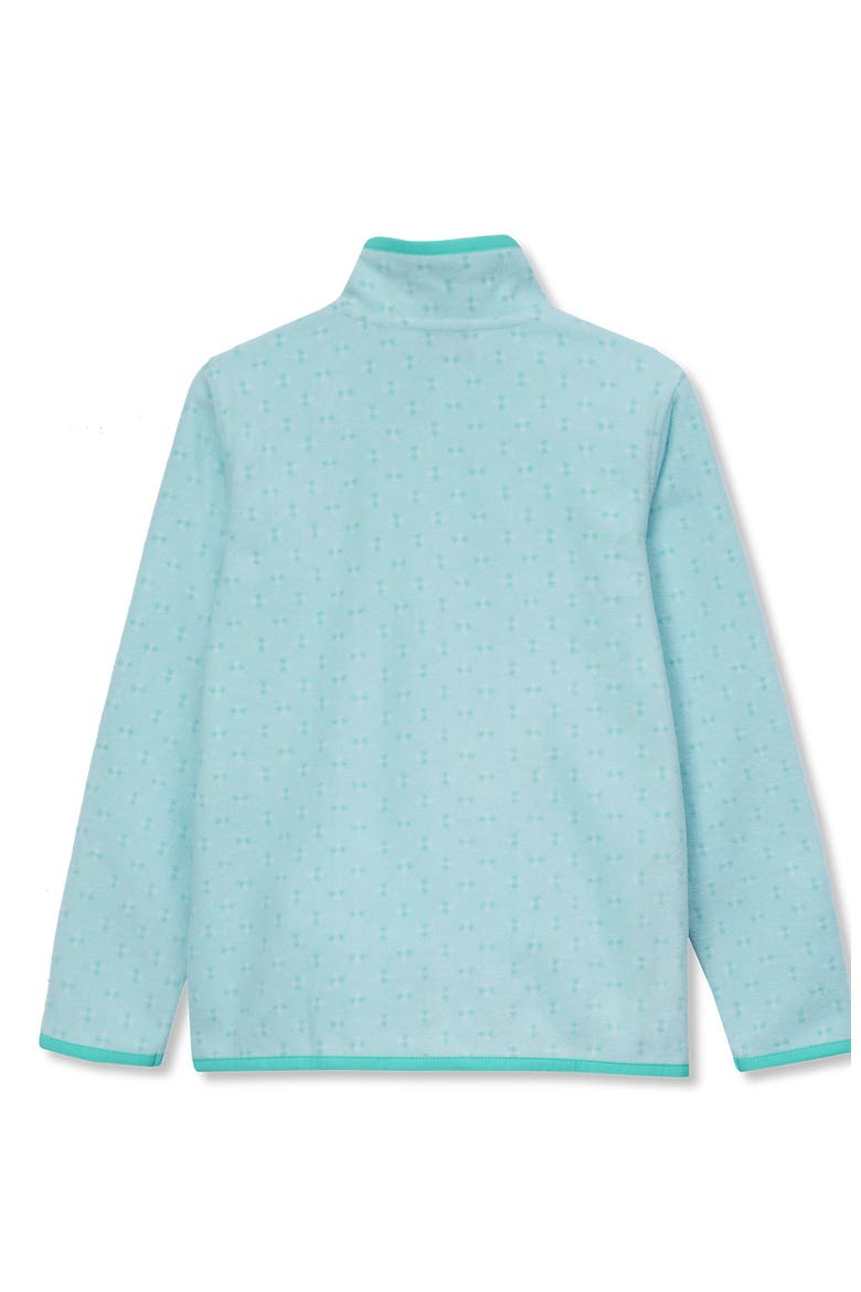 Kids Fleece Quarter Zip, Alternate, color, Aqua Ice Snowflakes