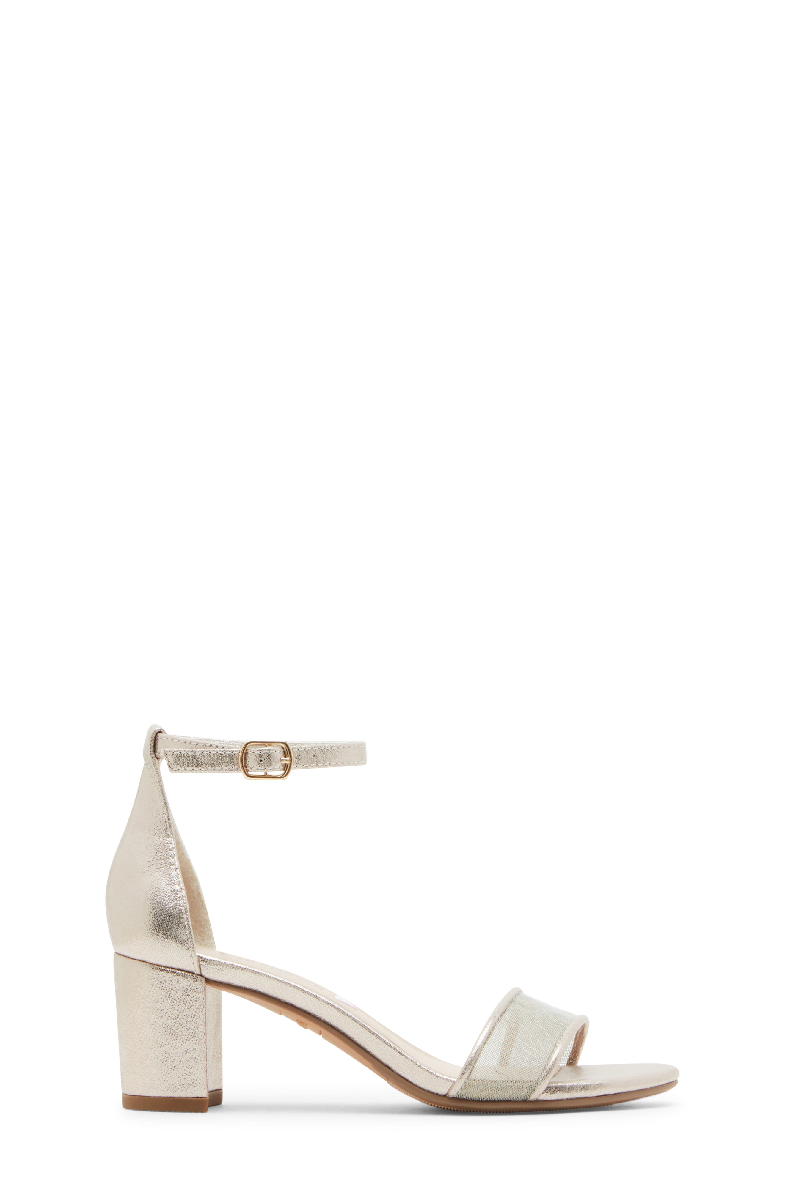 Steve Madden JCarrson Ankle Strap Sandal, Alternate, color, Gold Mesh