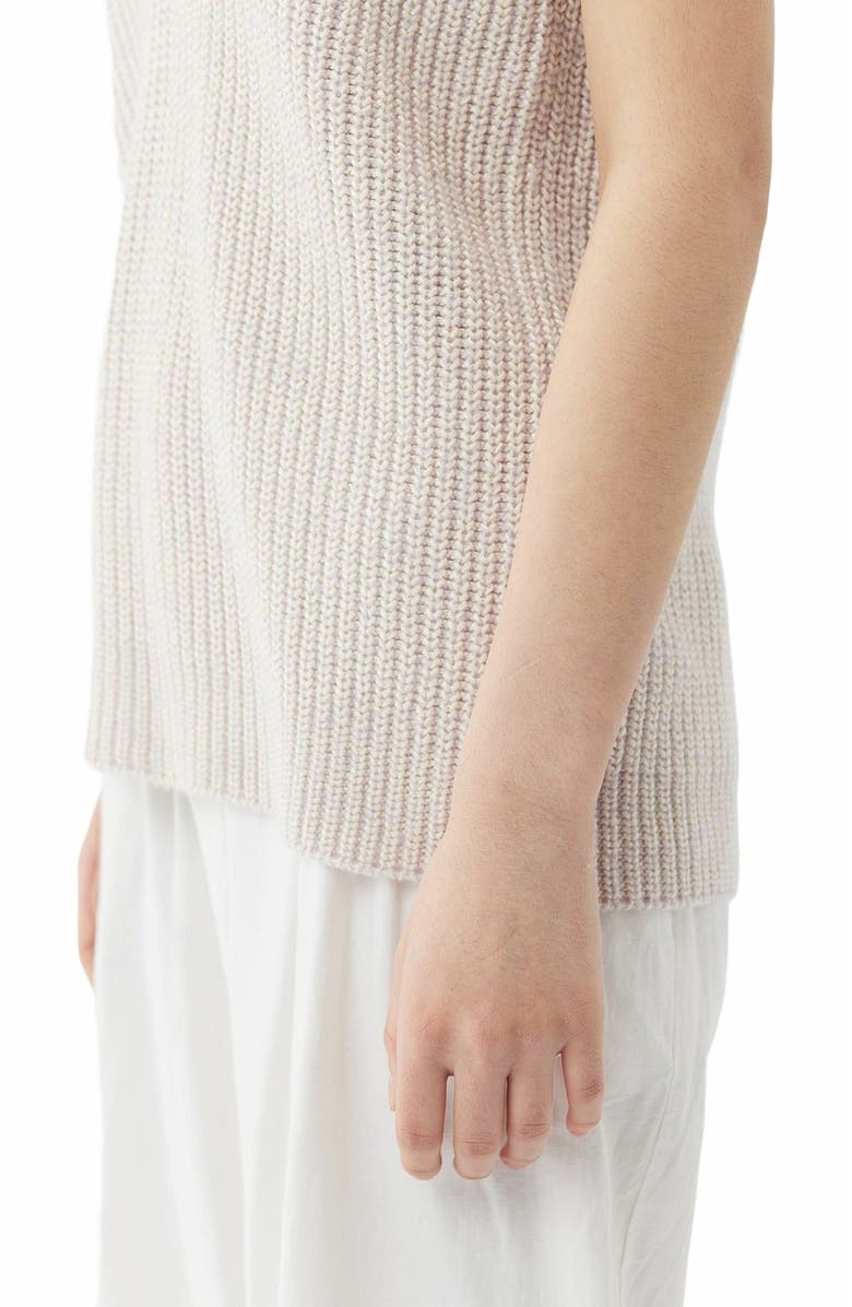 GOBI Mongolian Cashmere Cotton Cashmere Vest, Alternate, color, Lavender Blue