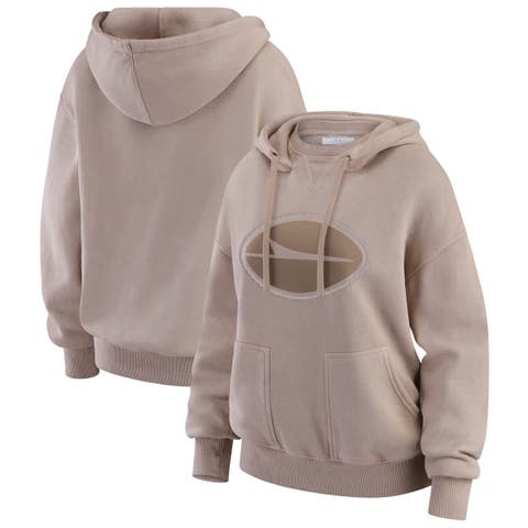 Women's WEAR by Erin Andrews  Tan New York Jets Washed Pullover Crewdie