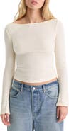 Good American Variegated Rib Long Sleeve T-Shirt