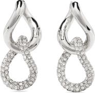 Kate Spade New York Opulence Pavé Crystal Drop Huggie Earrings